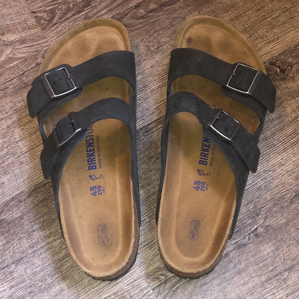 Graphite Birkenstock sandals